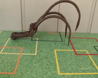 Vintage Three Tine Garden Claw Rake Head