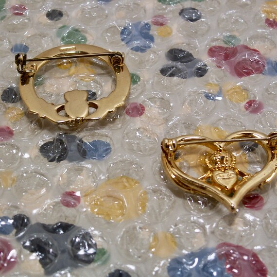 Two Vintage Claddagh Pins - image 4
