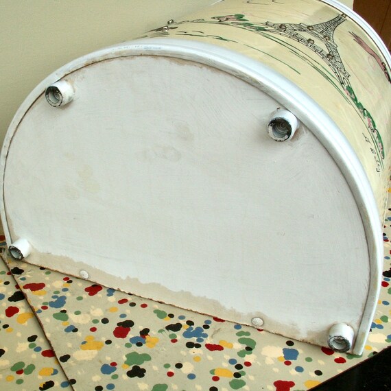 Vintage 1950s Pearl Wick Fifi Poodle Paris Hamper & Waste Basket