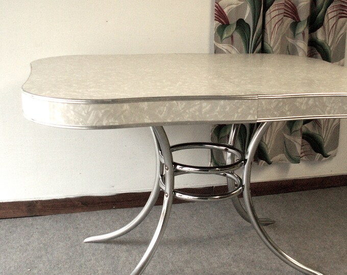 Vintage 1950's Formica and Chrome Kitchen Table - Etsy