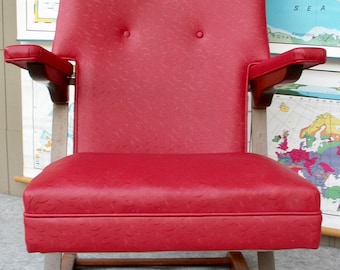 PICK UP ONLY in Westchester Illinois Red Vintage Rok A Chair Rock A Chair Cantilever Chair Spring Rocker