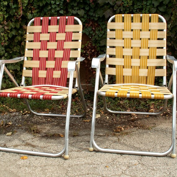 Two High Back bed Lawn Chairs Etsy