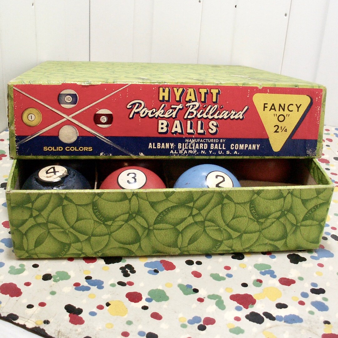 12 Vintage Hyatt Pocket Billiard Balls Fancy O 2 1/4 Etsy