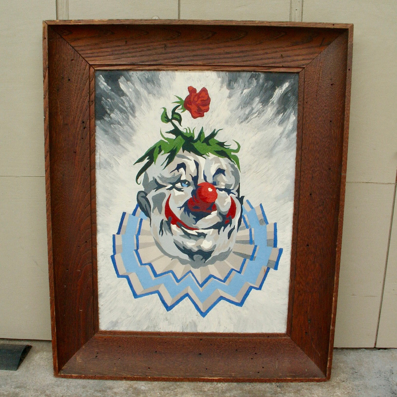 Scary Clown Face Paint By Numbers - PBN Canvas