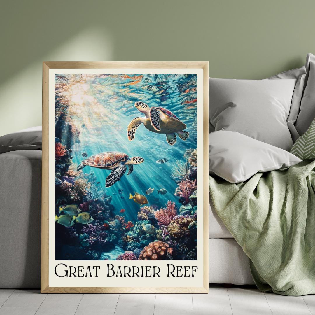 Great Barrier Reef Poster - Australia Wall Art - Trave…