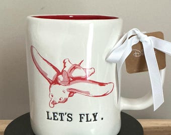 Kubek Rae Dunn Dumbo: Kubek na kawę „Let’s Fly” z Dumbo Disneya
