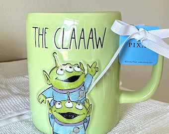 Tasse à café Rae Dunn - Personnages Disney Toy Story « The Claaaw » Petits hommes extraterrestres verts