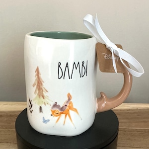 Rae Dunn Artisan Collection x Disney Bambi Ceramic Coffee, Tea, Hot Chocolate Mug- Add Some Childhood Nostalgia To Your Day-Gift Box Option