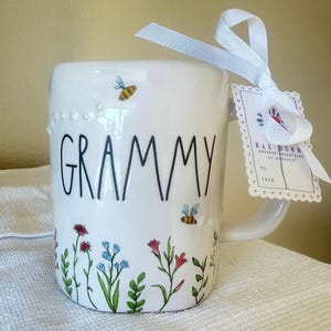 Rae Dunn “Grammy” Coffee Mug- Floral Detailing