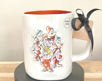 Rae Dunn Disney Coffee Mug~ ‘Whistle While You Work’ ~  Snow White & The 7 Dwarfs
