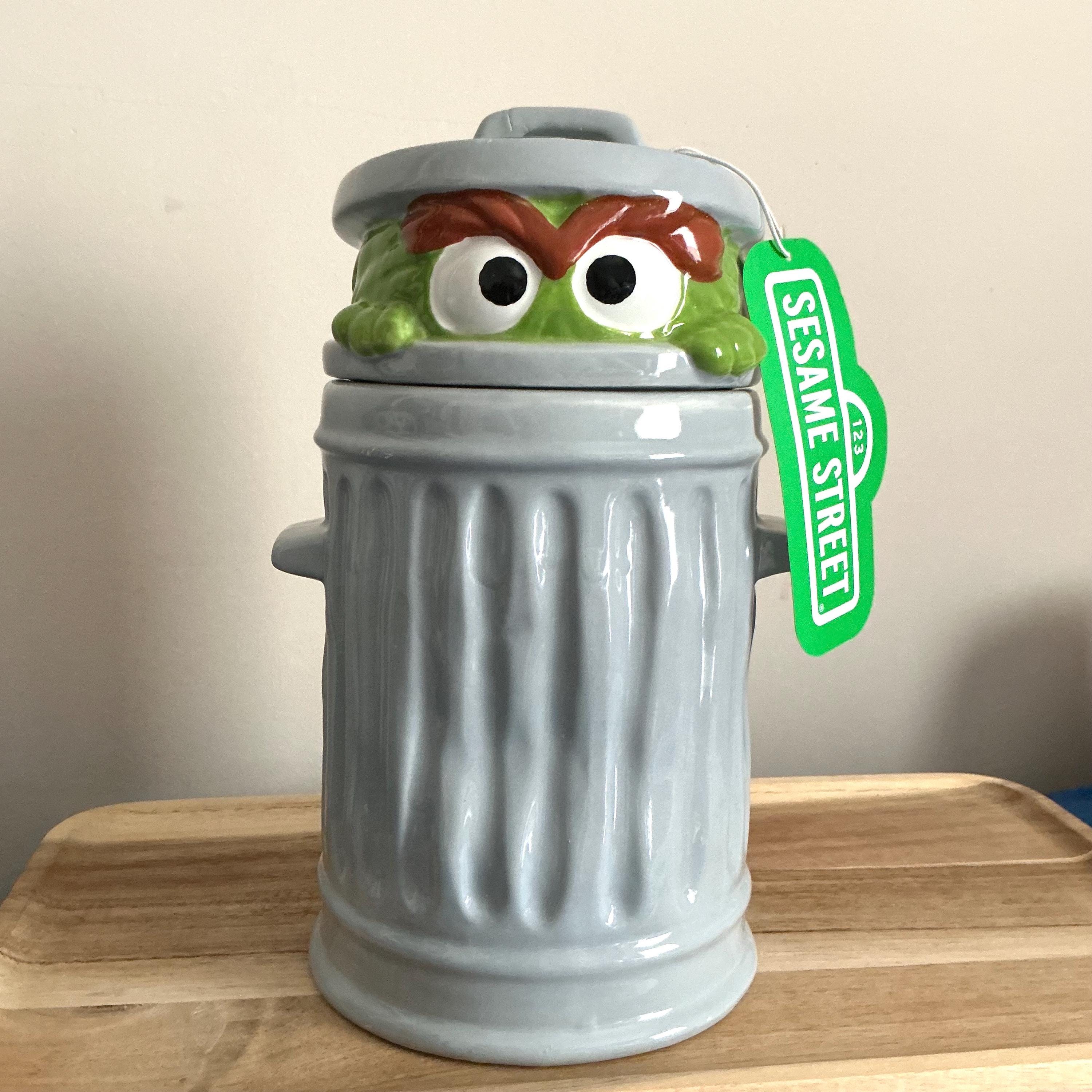 Sesame Street Ceramic Pottery Oscar The Grouch Hand Painted Cookie Jar- Add That Unforgettable Childhood Nostalgia To Your Everyday Decor