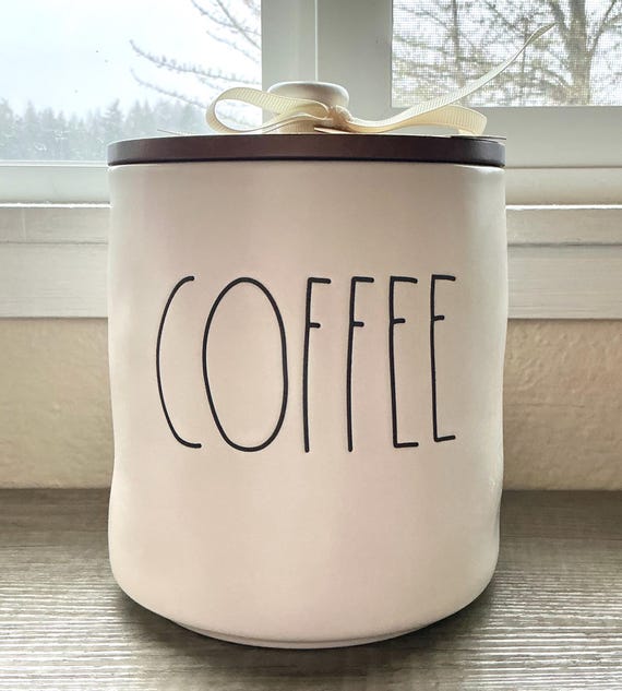 Rae Dunn Coffee Canister- Large Ceramic Coffee Container-