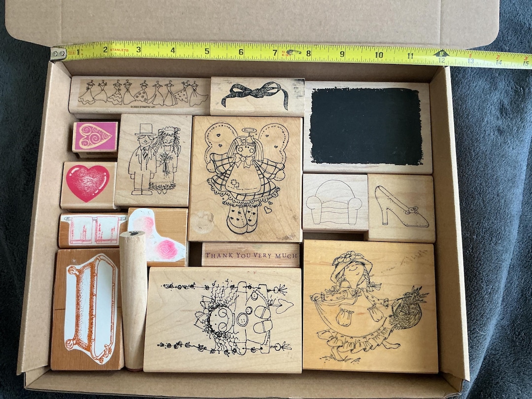 Vintage Wooden / Rubber Stamp Set of 16: - Etsy