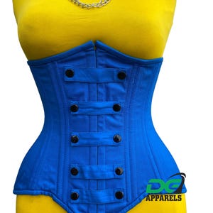 Handgemaakt damescorset katoenen korset met staal uitgebeend korset onderborst korset taille trainer corset