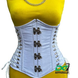 Dames corset met onderborst corset wit korset gothic steampunk korset taille shaper korset
