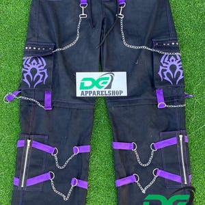 Pantalons gothiques pour hommes avec chaînes