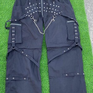 Chaînes gothiques faites main pour hommes Pantalon noir punk rock pour hommes