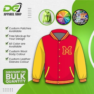Handmade Custom Personalized Varsity Letterman Sports Basketball Team Custom Jackets