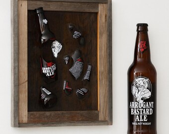 Arrogant Bastard Ale  – Rustic Beer Art Display