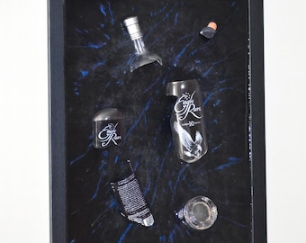 Eagle Rare – Framed Epoxy Bottle Art