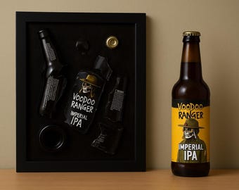 Voodoo Ranger – Framed Epoxy Bottle Art (Imperial IPA Edition)