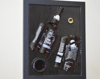 VooDoo American Stout – Framed Epoxy Bottle Art