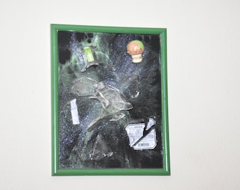 Patrón Tequila Smashed Bottle – Green Resin Wall Art