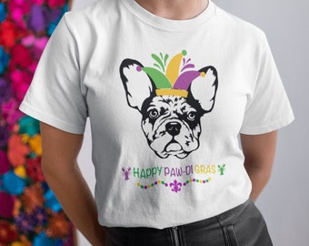 Mardi Gras NOLA Cajun French Bulldog Dog Shirt frenchie dog lover animal Crawfish Shirt Frenchie French Bulldog tee Cute Graphic tee