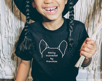 Frenchie French Bulldog Kids Toddler Short Sleeve Tee