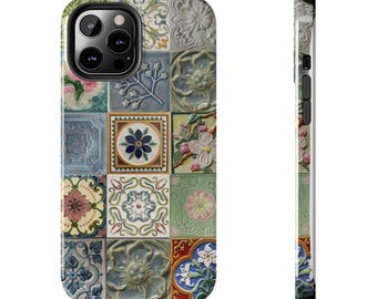 Custodia per iPhone con piastrelle in ceramica vintage