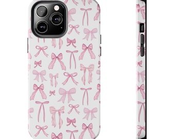 Custodia per iPhone con fiocchi rosa