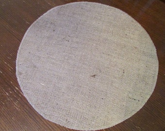 ROUND BURLAP PLACEMAT