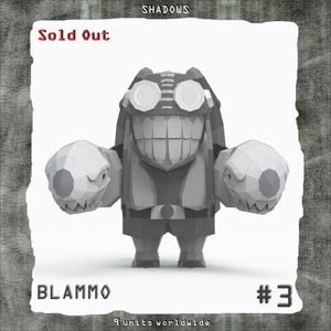 Horror Sculpture Collectible | CREEPAZOIDS #3 – BLAMMO | Series 1 – &quot;Shadows&quot; 1/9