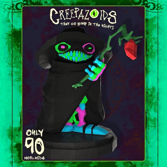 Creepazoid Muerto #008 — ACCESS Skeleton Art Figure, Day of Dead Decor, Gothic Calavera Sculpture