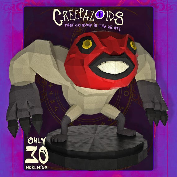 Creepazoid El Cu Cuy #004 — SHADOW Latin Folklore Art, Limited Collectible Sculpture, Cultural Dark Art
