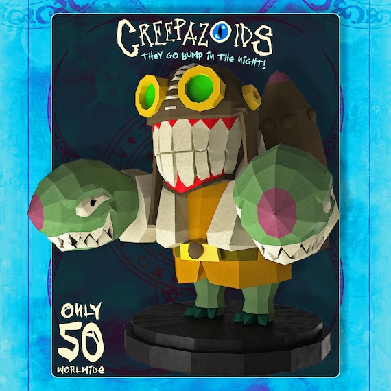 Creepazoid Blammo #003 — GHOST Collectible Art Figure, Chaos Creature Sculpture, Dark Fantasy Art