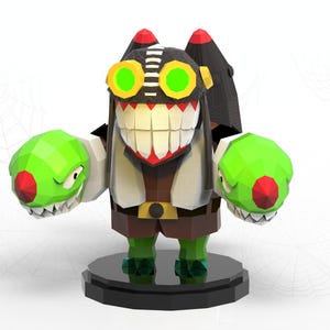 Plantilla de Papercraft 3D de Horror - Creepazoids #3 Blammo - Archivos PDF SVG DXF - Descarga Digital