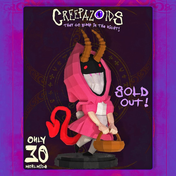 Sold Out — Creepazoid Helena Handbasket #005 — SHADOW Closed Edition, Collectible Art Archive Record