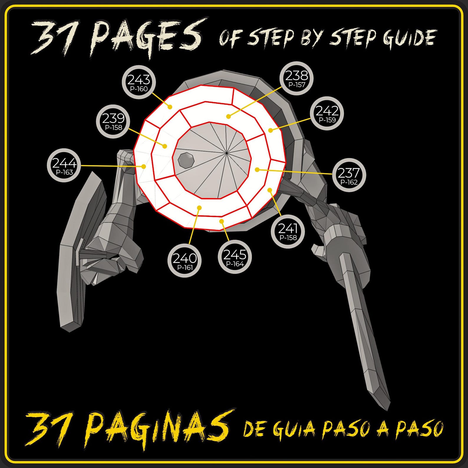 3D Mech Robot Papercraft Template – Gothic Sci Fi Paper Sculpture (PDF ...