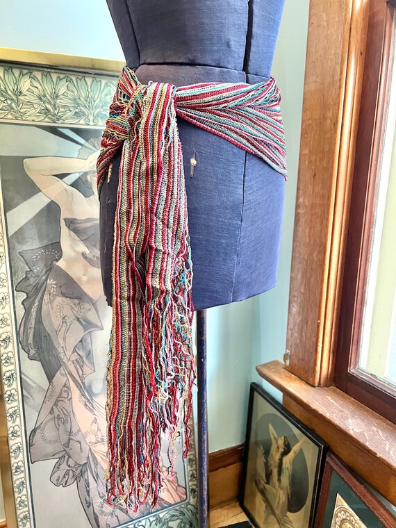 Y2K Colorful Mesh Shawl Scarf - image 4