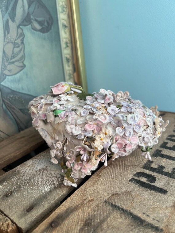 40s 50s Floral Capulet Hat - image 7