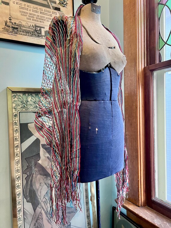 Y2K Colorful Mesh Shawl Scarf - image 3