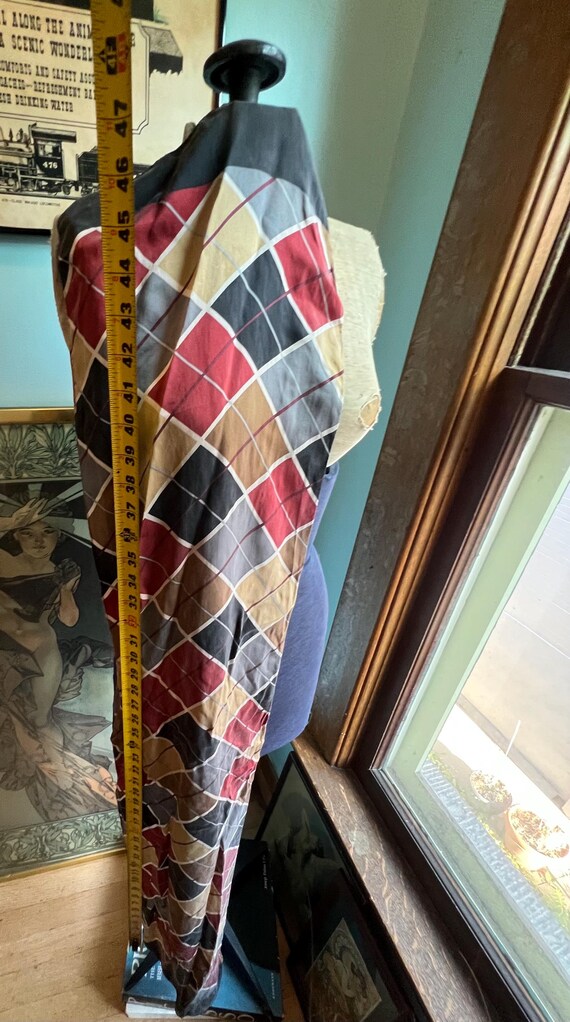 Silk Plaid Rectangular Scarf - image 9