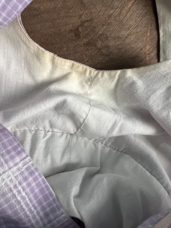 50s Lavender Plaid Dress - image 4