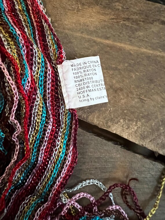 Y2K Colorful Mesh Shawl Scarf - image 5