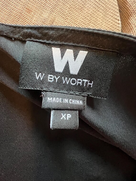 Black Solid Silk and Sheer Mesh Poncho Shawl - image 7