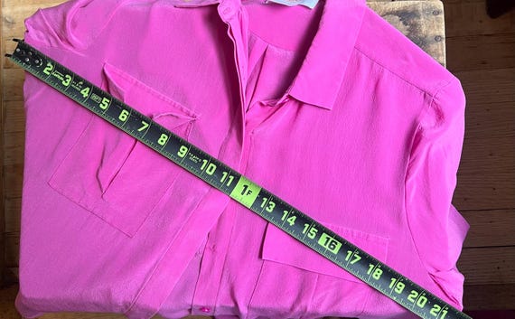 Pink Silk Button Down Shirt - image 5