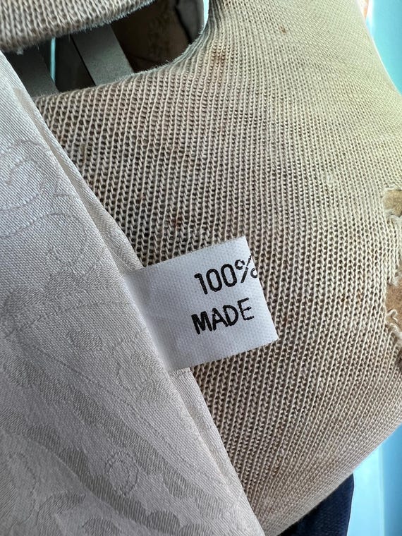 White Rectangular Silk Scarf - image 5