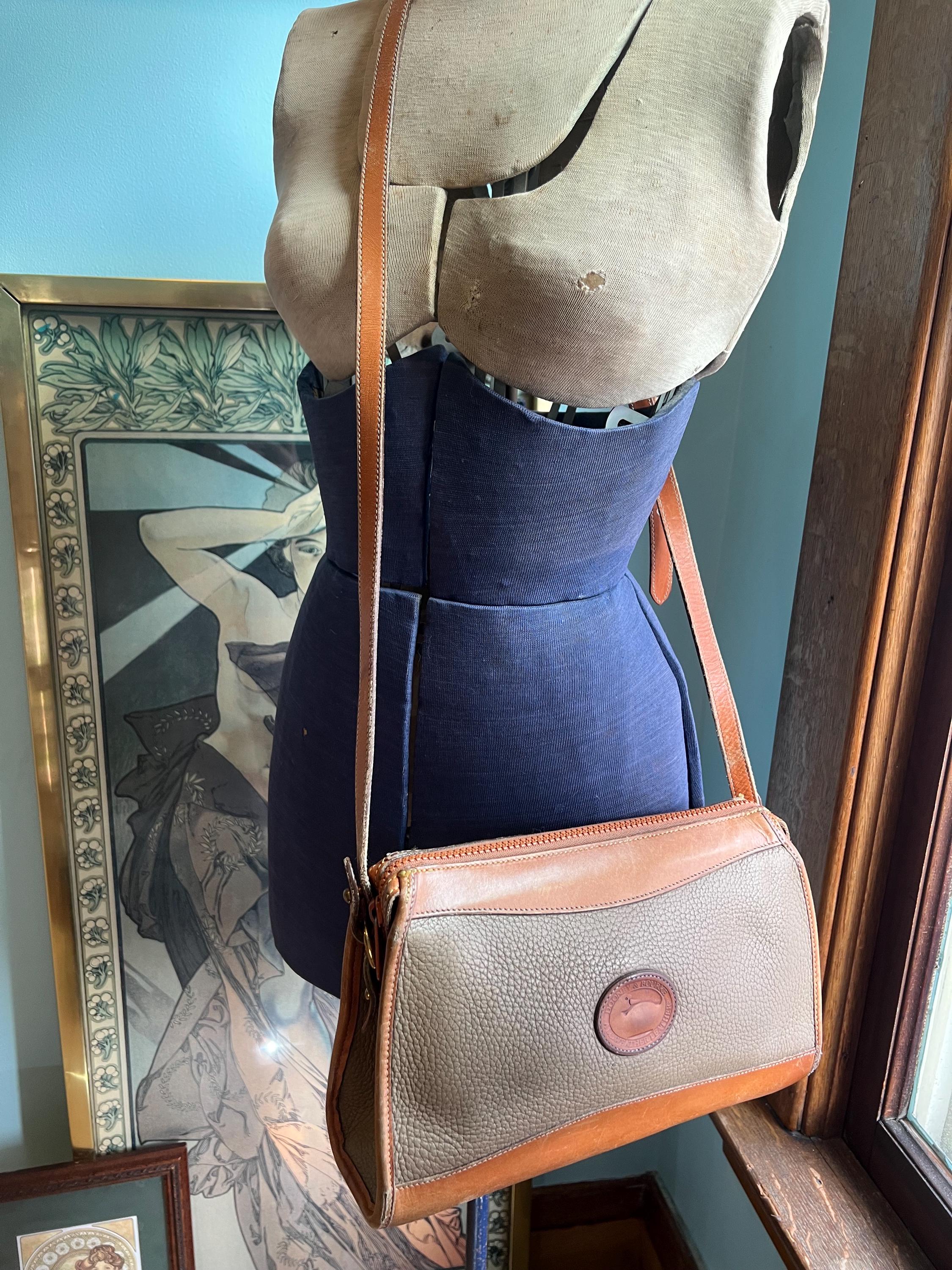 Dooney & Bourke Vintage Taupe All-Weather Pebbled Leather & Brass Tip Belt NWT Dooney Bourke Taupe - Etsy main image 2