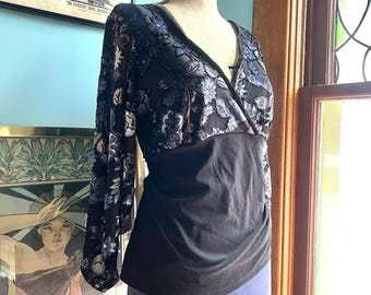 y2K 90s Style Velvet Whimsigoth Top